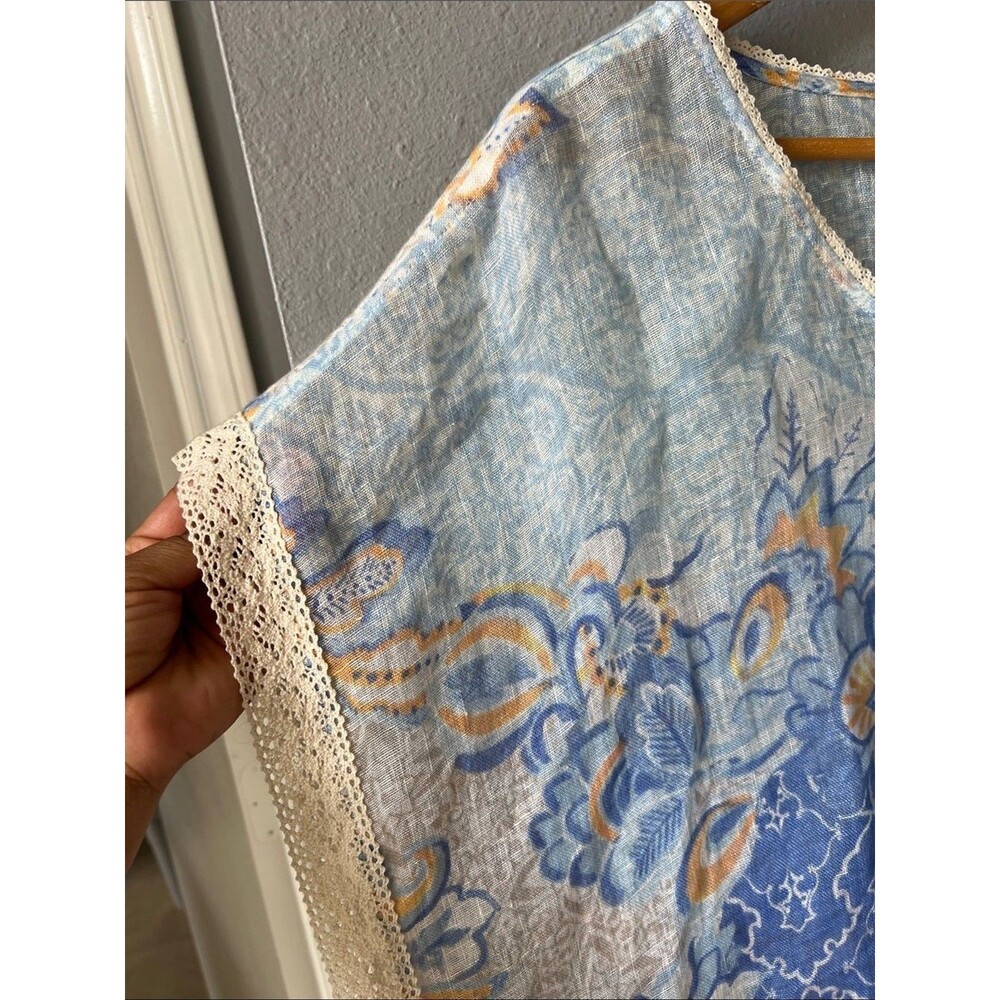 Chico's linen poncho blouse - Picture 6 of 11